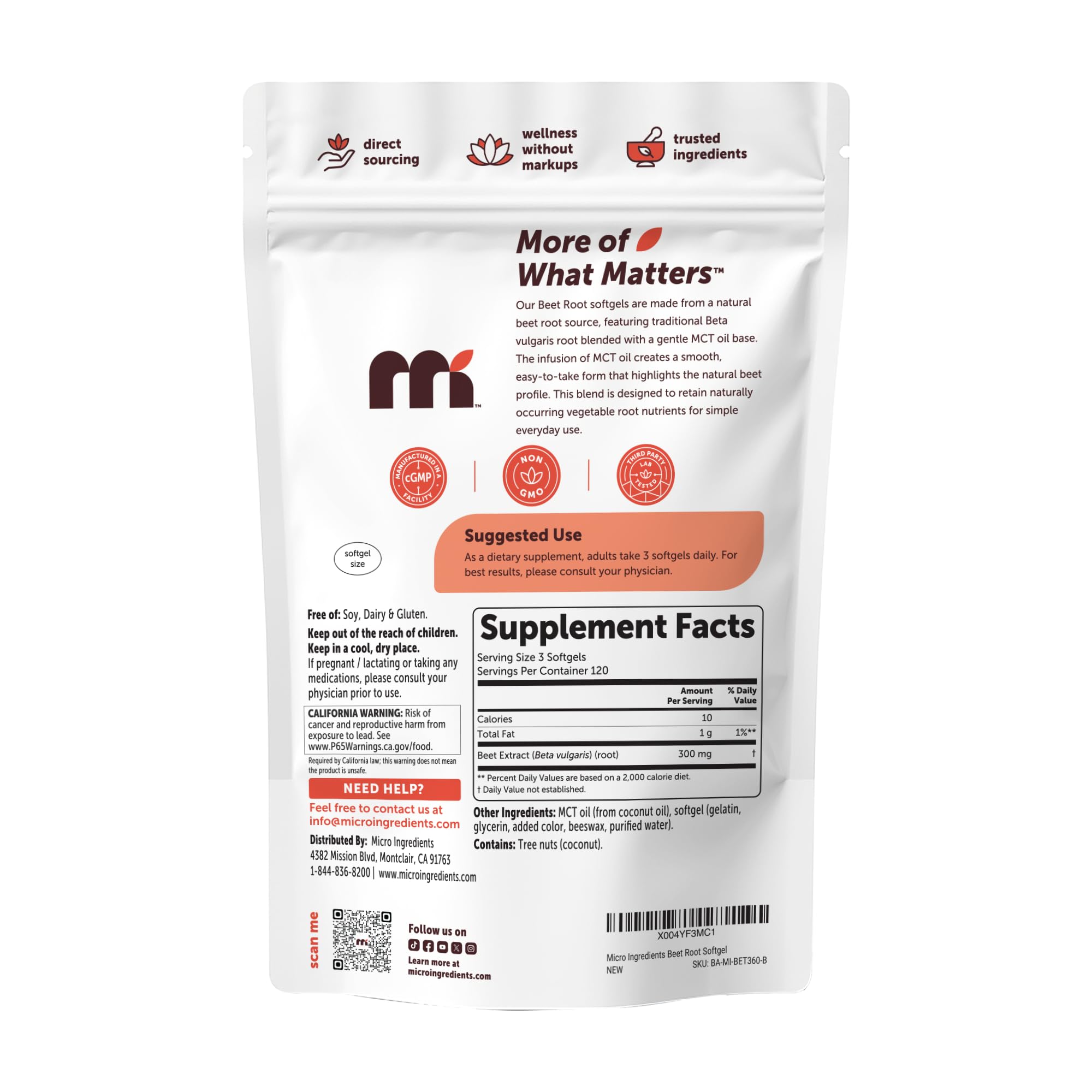 Micro Ingredients Beet Root Extract, 360 Softgels with MCT Oil | Natural Beet Root Source | Beetroot Supplements | Non-GMO — Amazon image 7