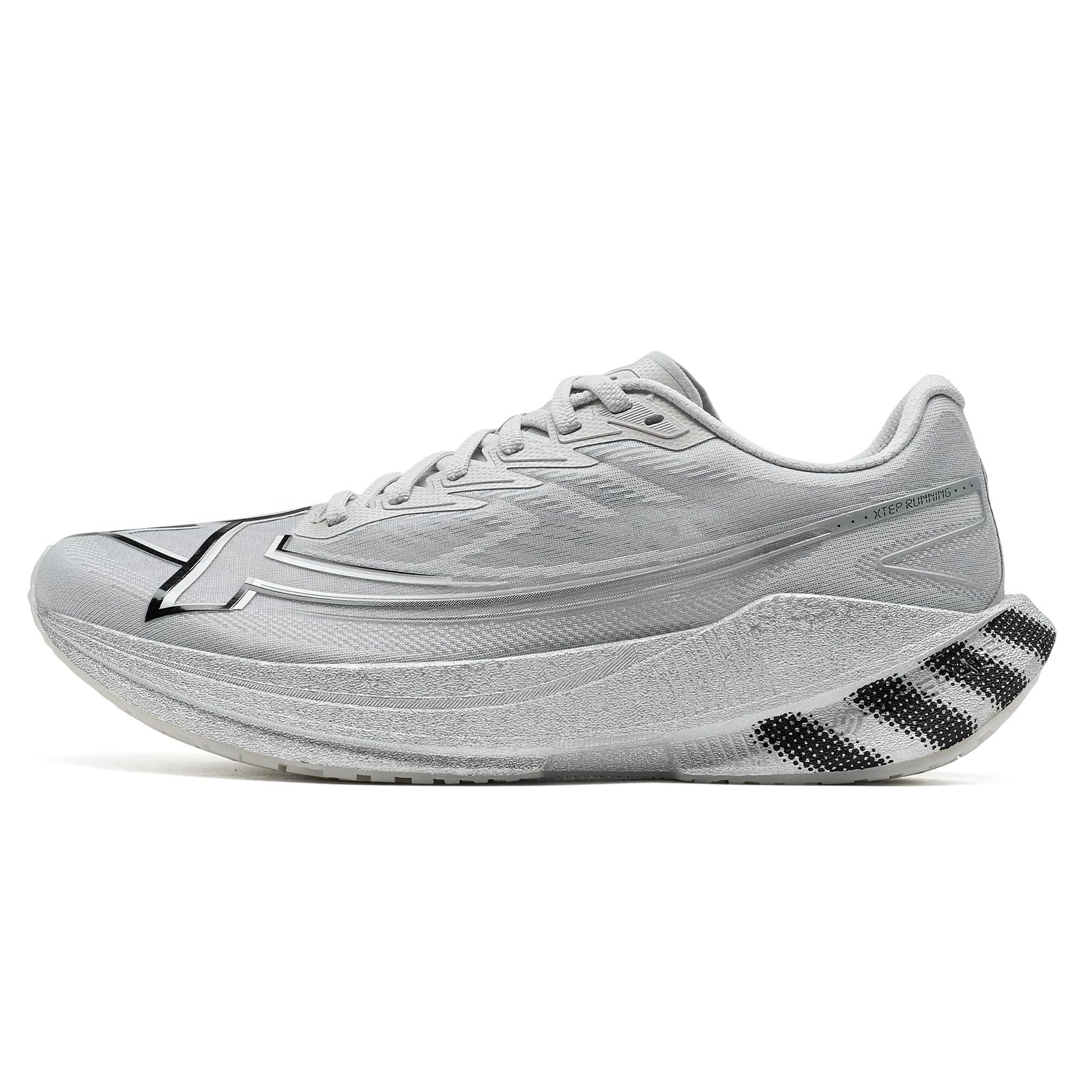 XTEP Scarpe da corsa da uomo, per principianti, maratona, piastra in carbonio a forma di pala, 70% ammortizzazione, scarpe da corsa leggere, traspiranti, antiscivolo, ammortizzate