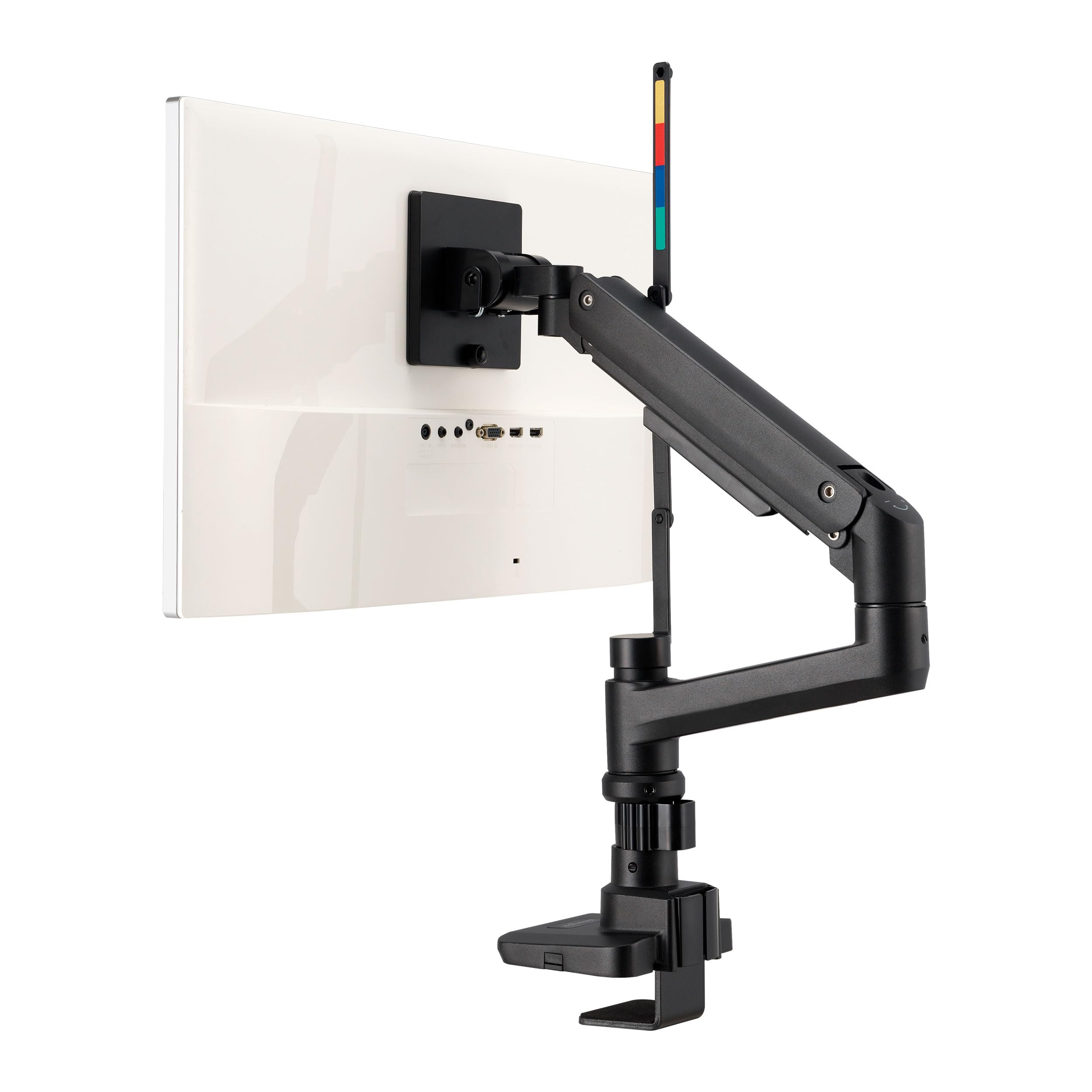 Kensington Premium Heavy Duty Single Monitor Arm, Verstellbarer Monitorständer mit Gasfeder, Ergonomischer PC-Ständer für Büro & Home Office, für bis zu 49" (20 kg) mit VESA 75/100/200/300, K58273WW