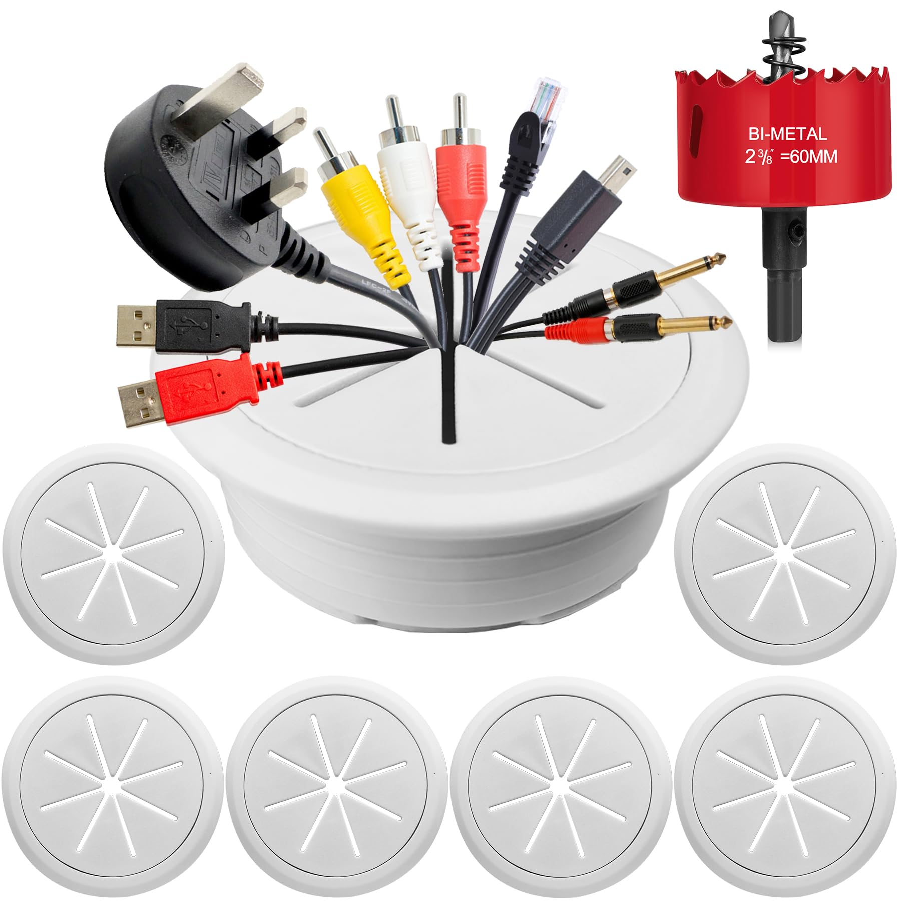 6Pack TV Cord Hider, 2-3/8