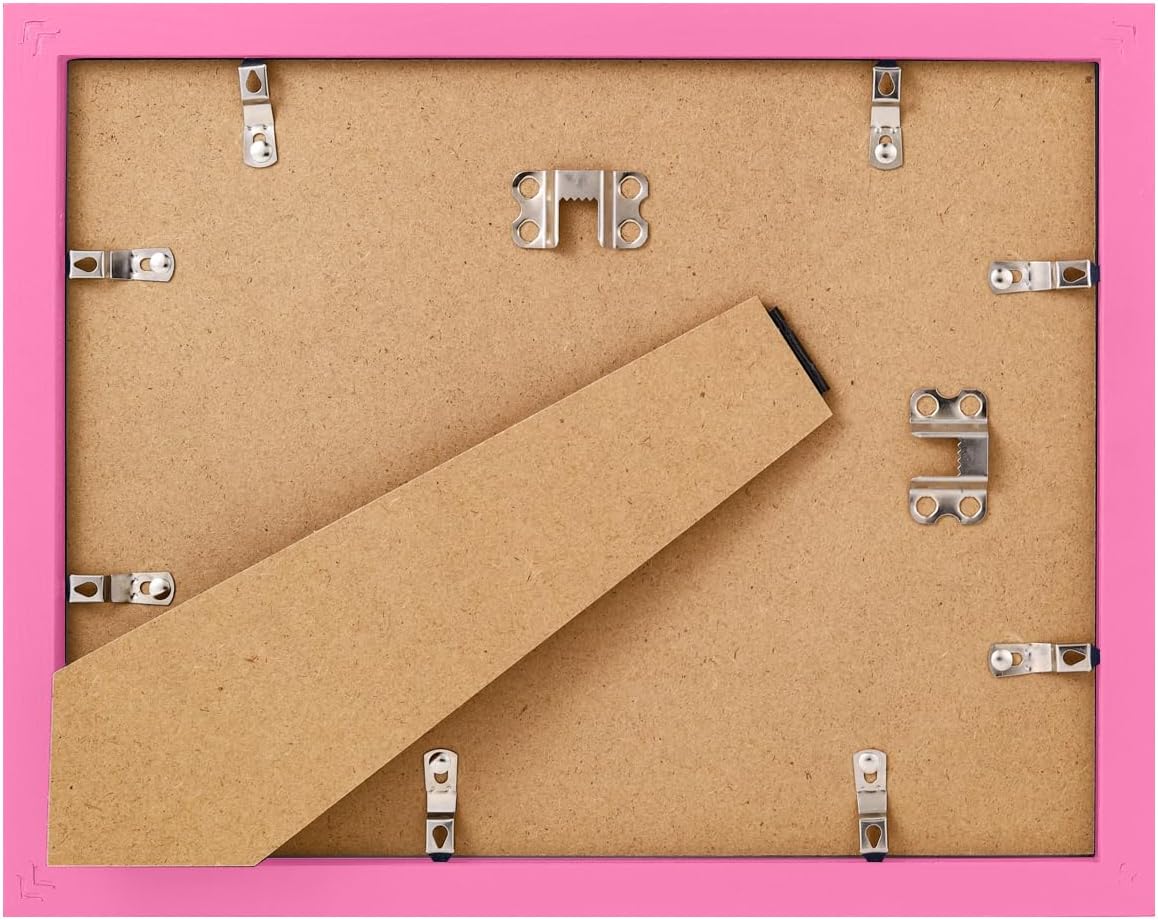 wyooxoo 8.5x11 Diploma Frame Certificate Frame Made of Solid Wood, 8.5 by 11 Picture Document Degree Frames for Wall and Tabletop, Graduation Gift, Pink 1 Pack