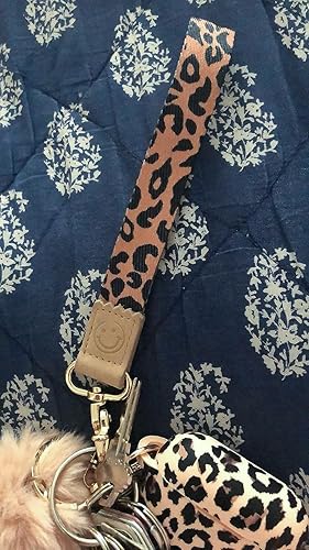 Miniatura 4 de Llavero de pulsera, cordón de muñeca para llaves, llaveros de mujer, marrón