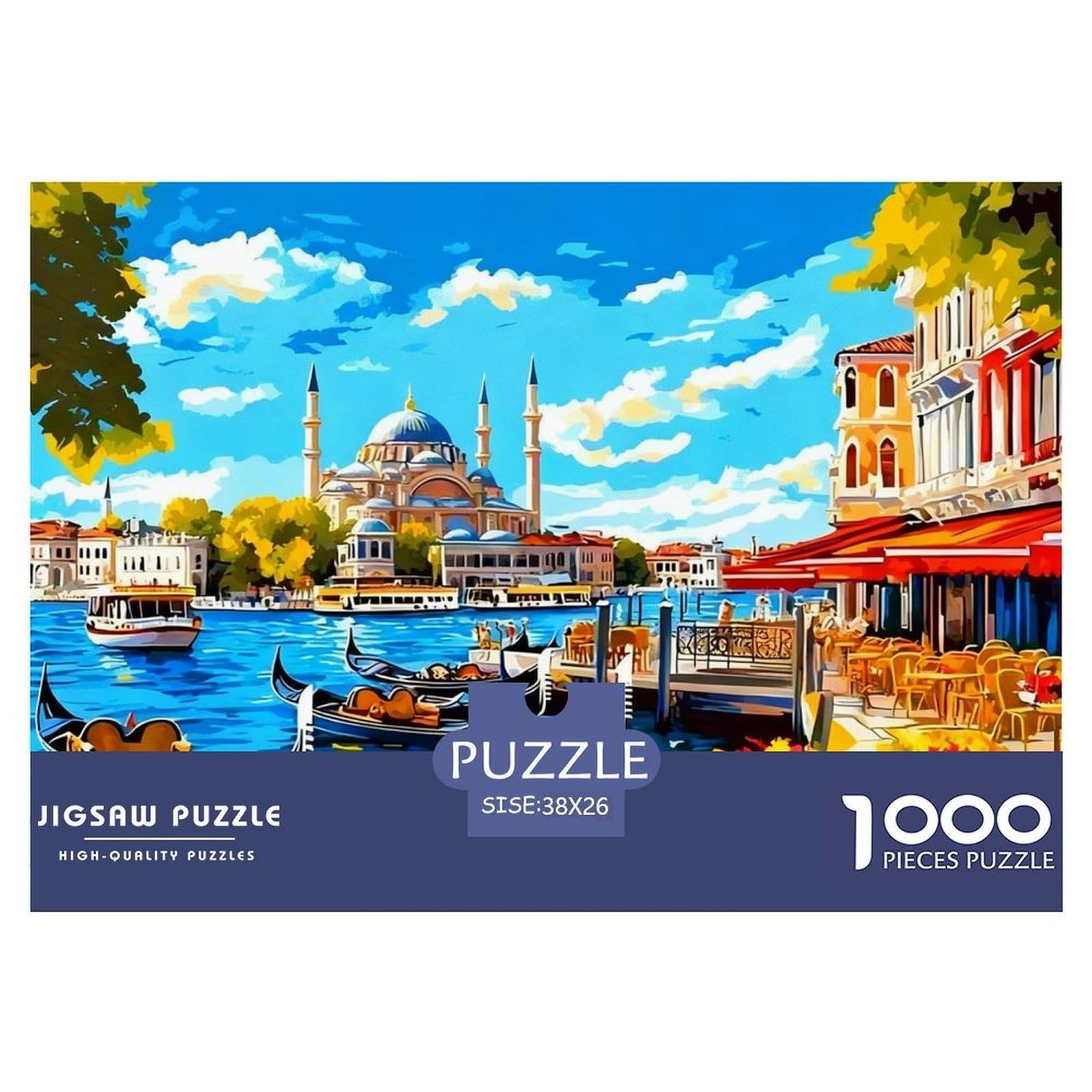 Jigsaw Puzzles 1000 Pieces Venice Canals Jigsaw 38x26cm/1000pcs Gift For Kids Challenging Creative Educational Games DIY Cardboard