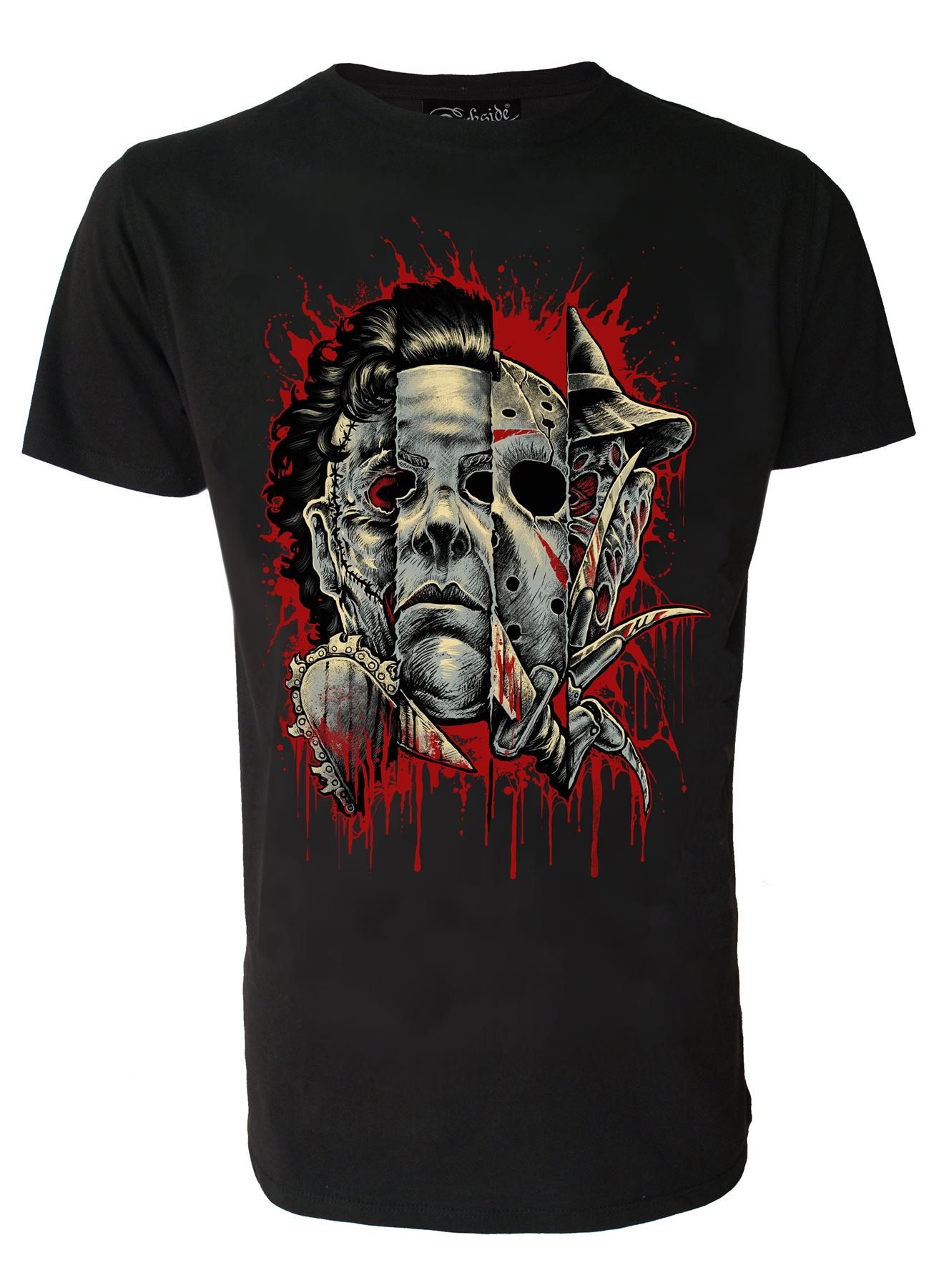 Faces of Horror Genuine Darkside Movie Inspired Mens T Shirt Small Black