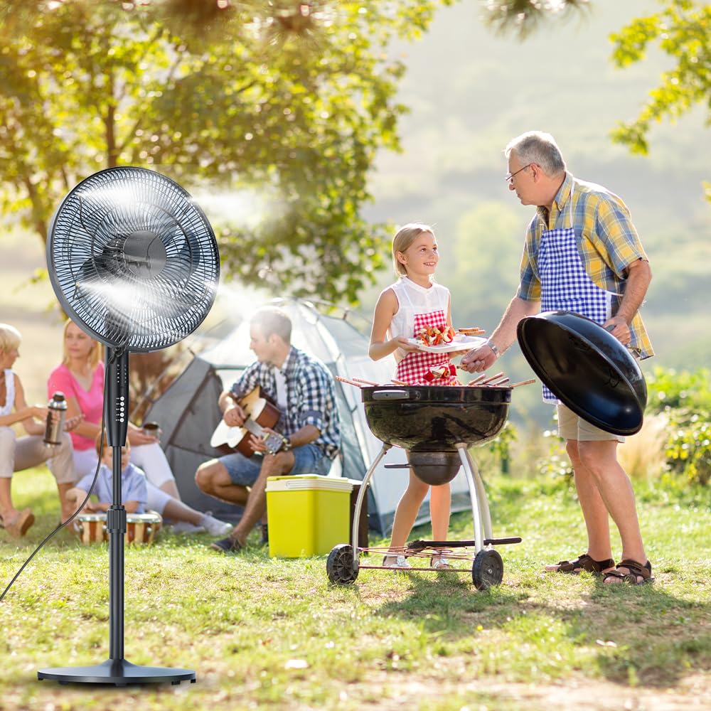 Brumisateur Exterieur, Sprühnebel Kühlung Set für Lüfter, Lüfter MIsting Kit mit 5 Messing Nebeldüsen, Brumisateur Terrasse Système de Refroidissement de Brumisation pour Patio Jardin Serre
