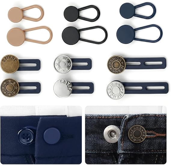 Futuhada Pack de 12 Boutons Extenseurs Élastiques en Silicone Sans Couture