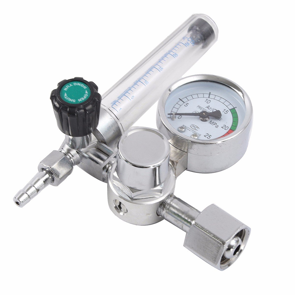 CCChaRLes 0-25Mpa Argon Co2 Mig Tig Caudal Meter Regulador De Botella De Gas Para Soldadura Mig