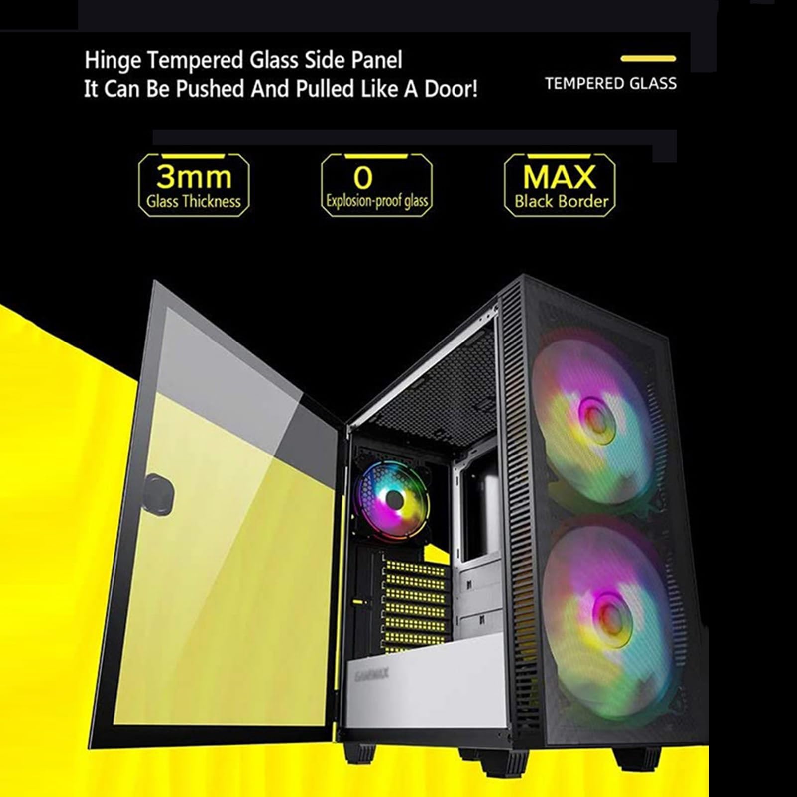 Obudowa Do Gier PC, Obsługuje Formaty ATX/M-ATX/ITX, Wentylatory 6x120 Mm, Główna Obudowa Komputera Chłodzona Wodą 360°, Odpowiednia Do Gier I Pracy Biurowej