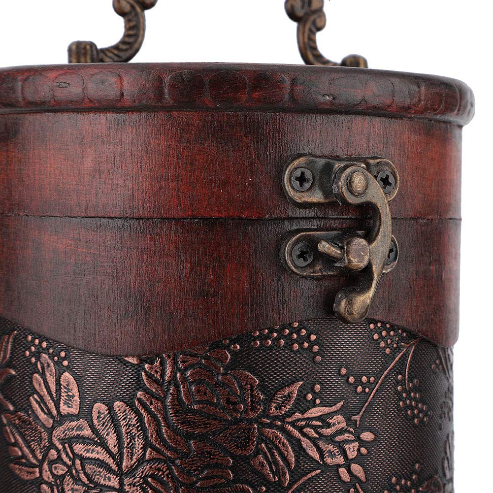 Butelka do Wina, Vintage Drewniana Europejska Rurka Elegancka Pusta Czerwona Pudełko na Wino, do Noszenia