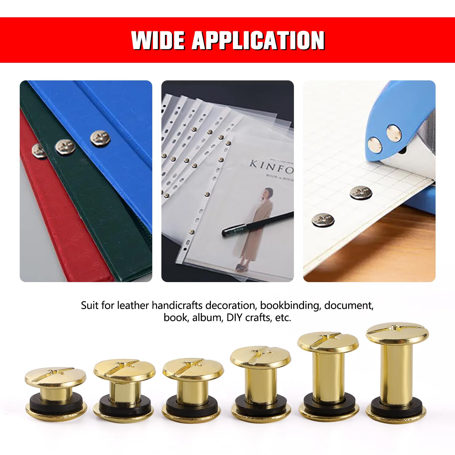 Vite per rivetti in pelle, 20 pezzi di fissaggio per rivetti fai da te in pelle Borsa artigianale custodia per telefono Viti a catena 8mm(Bronzo