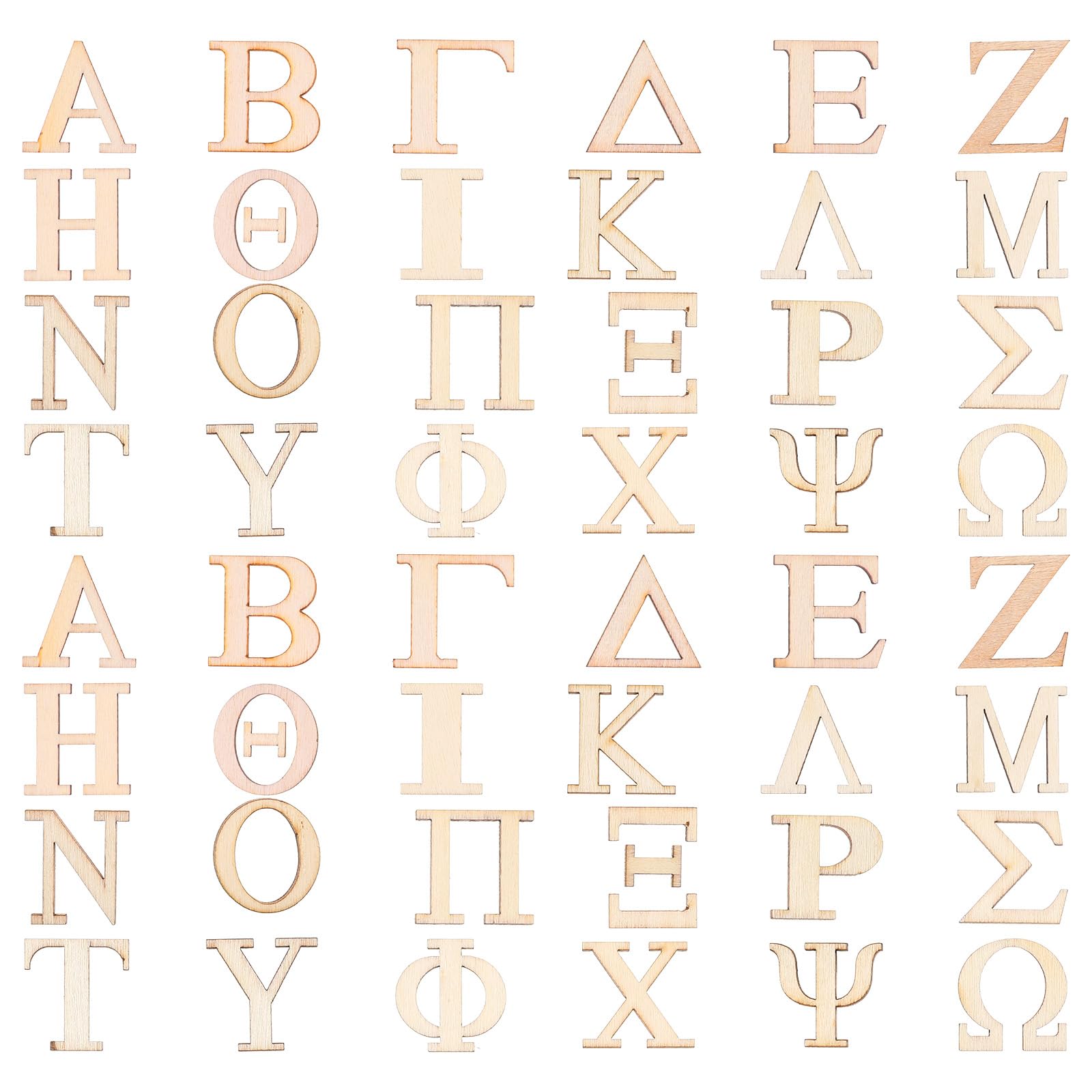 Photo 1 of 1 Inch 48PCS Wood Greek Letters, Unfinished Greek Alphabet for Wall Decor, Sorority Fraternity Paddles, DIY Project and Crafts Home Decorations Making