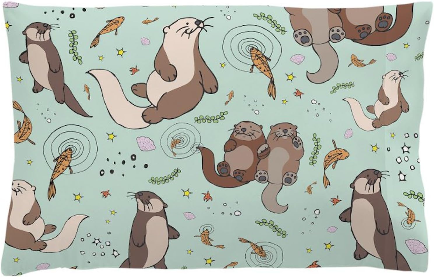 CafePress Otters Pillow Case Standard Size Pillowcase, Lumbar Pillow Cover Fleece