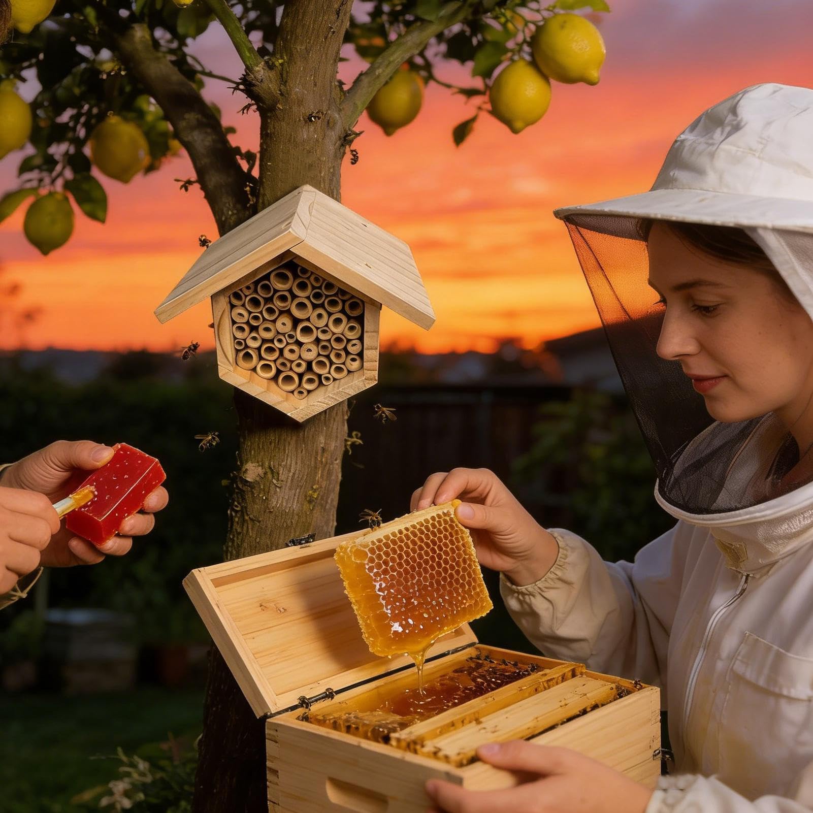 Hotel Per Alveare Con Tubi Per La Nidificazione | Abitazioni Per La Nidificazione Delle Nel Giardino Destinato A Prato Giardino Esterno Interno Cortili Balconi Terrazze E