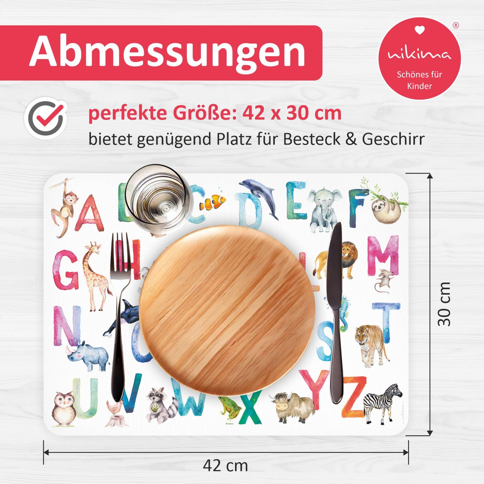 Set De Table Stable En Vinyle Avec Effet D'apprentissage Pour Les