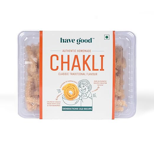 Chakli (Classic Flavour) | Delicious Namkeen & Snacks | Gluten Free | Vegan | No Artificial Preservatives | 300gm