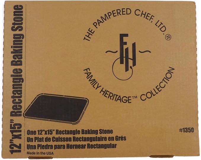 PAMPERED CHEF RECTANGULAR STONE 1350 pizza bar pan Home