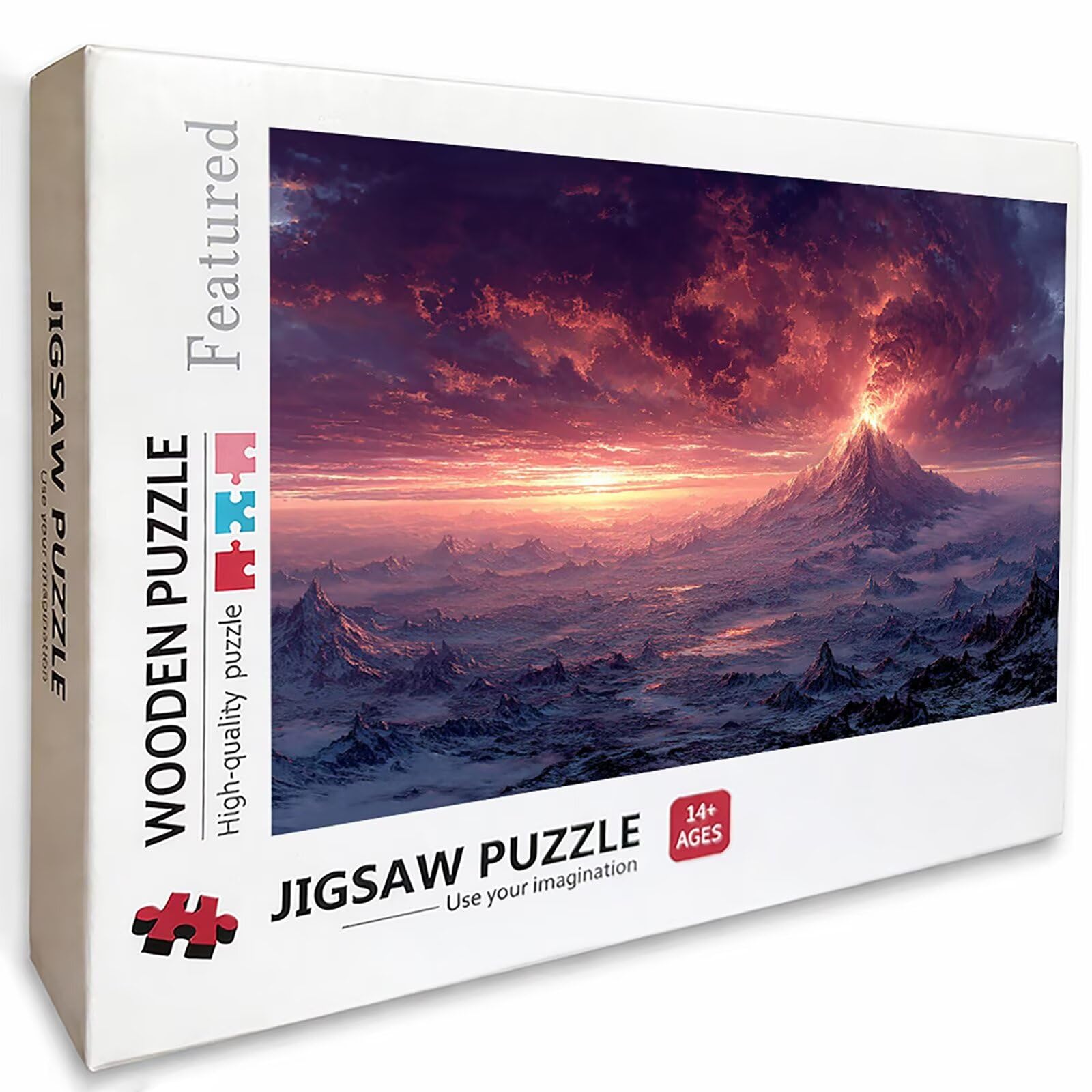 Escena De Nieve Puzzle de 2000 Piezas para Adultos, Puzzle Madera con Caja 99x70cm, Rompecabezas Adultos de Alta Dificultad, DIY Juego de Rompecabezas, Pasatiempo Creativo, Decoraciones, (Nube) M-4933