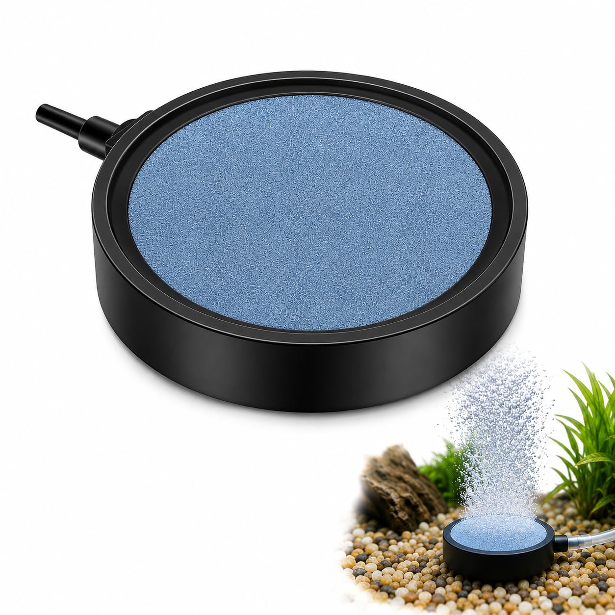Aquarium Air Stone Round Disk Pump Airstones Fish Tanks, 10CM Air Stone Disc Bubble Diffuserfor Fish Tank, Durable Fish Tank Air Stones For Aquariums And Ponds Compatible With Pond Hydroponic Pump