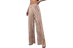 Johnny Women's Pleated Wide Leg Palazzo Pants