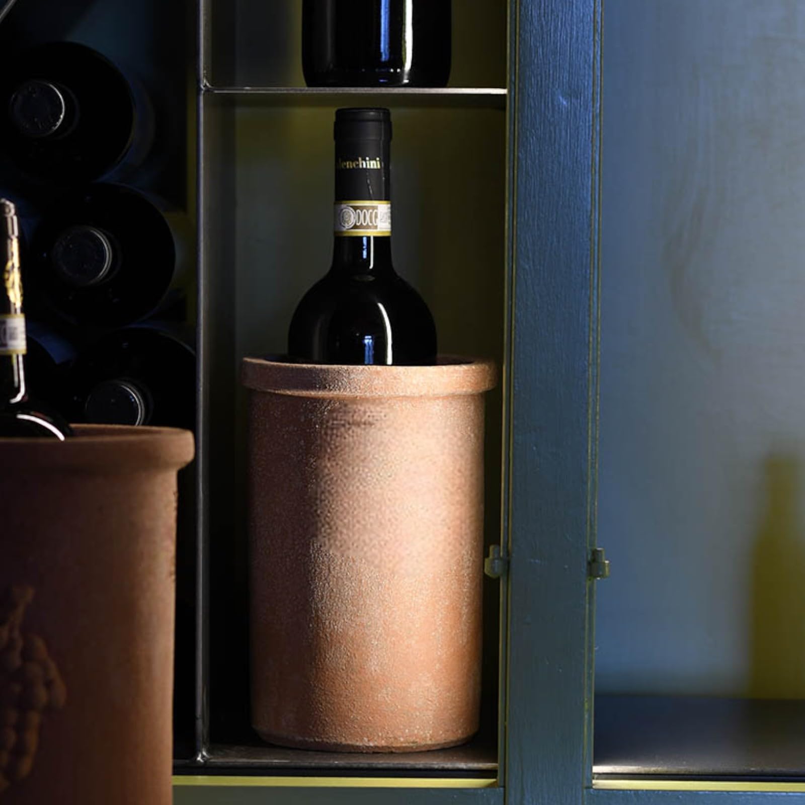 Botellero decorativo de terracota italiana Home Decor Glacette Design Ø10 cm