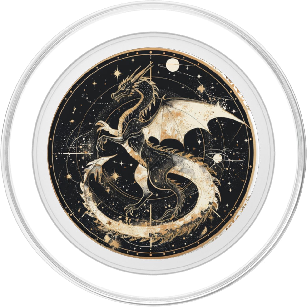 Book Dragon Librarian Mythical Creature Flame Wyvern Fantasy PopSockets PopGrip for MagSafe