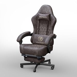 Gaming Chair Breathable Leather with Pocket Spring Cushion Wide and High Ergonomic Office Chair with Headrest Computer Gaming