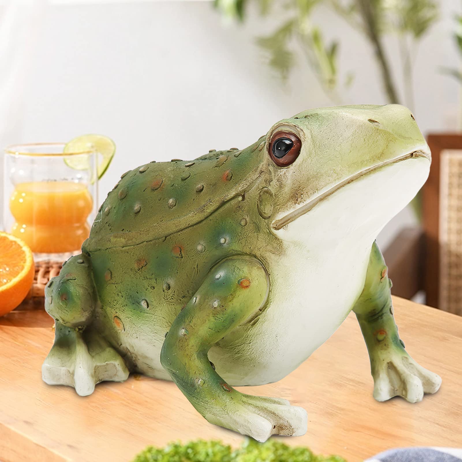 Frog Statues Miniature Simulation Small Animal Resin Sculpture Patio Lawn  Yard Terrace Micro Landscape Fairy Garden Fish Tank Accessories Indoor and