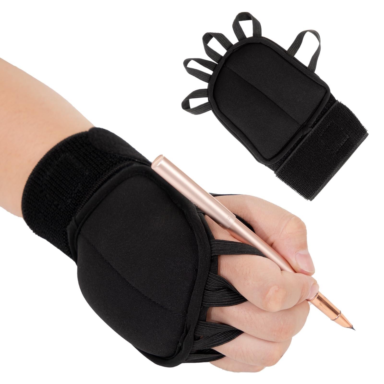 PGPBVLVGHM Hand weights for fine motor skills, weighted gloves for tremors, help for hand tremors and Parkinson's patients, writing weights & hand strengthening tool(Left)