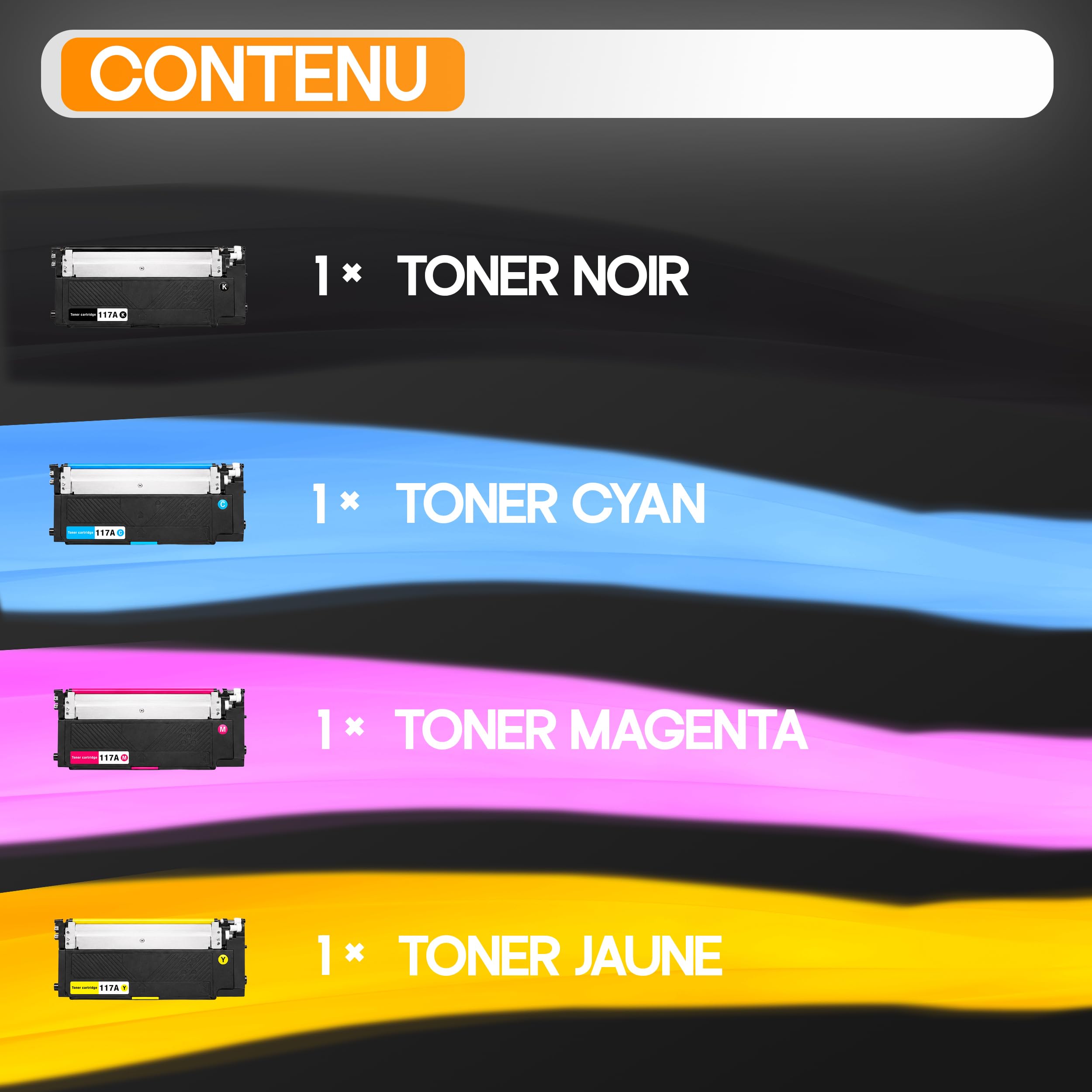 Supply Guy 117A Lot de Toners pour HP MFP 178NW 178NWG 179FWG 150NW
