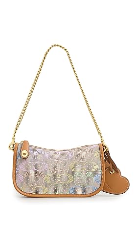 COACH Women's Crystal Jacquard Swinger Bag 20 with Chain - One Size - B4/Rainbow Multi