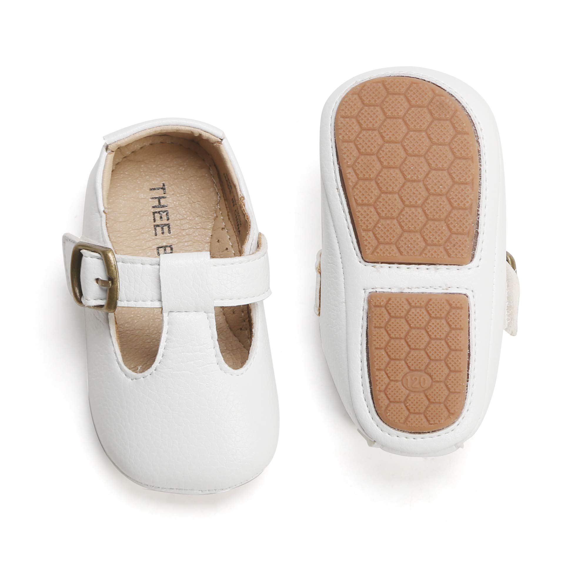 THEE BRON Infant Toddler Baby Soft Sole Leather Shoes for Girls Boys Walking Sneakers