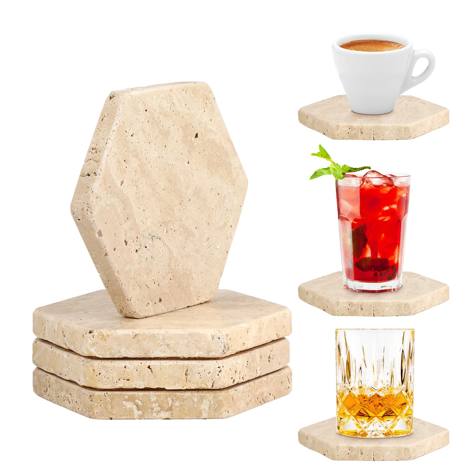 20 Posavasos De Madera Sin Acabado, Redondos De 4 Pulgadas, | Envío Gratis