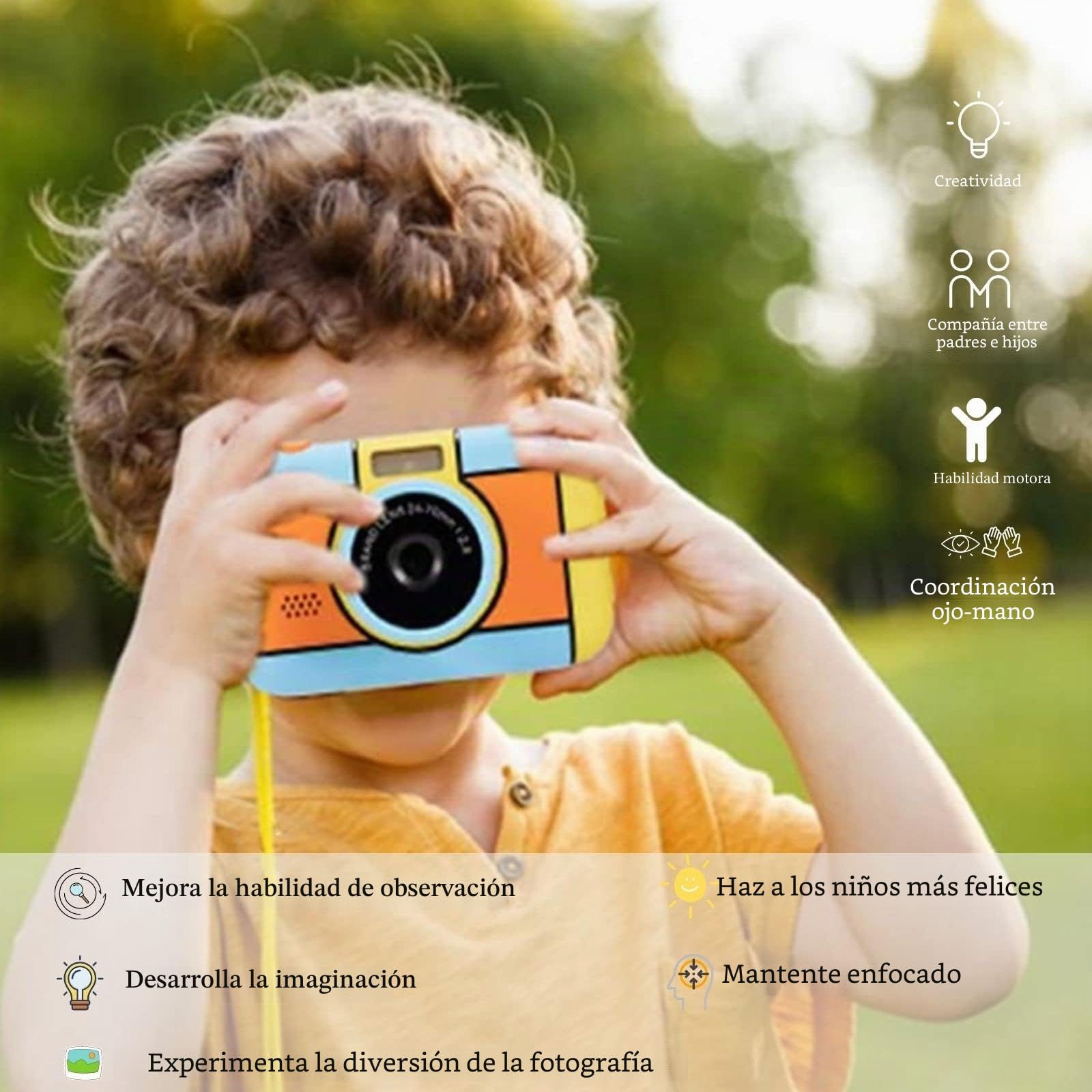 Camara Fotos Infantil 24MP 1080P FHD Video Cámara 2.4” IPS Selfie Cámaras Digitales para Niños con Tarjeta de 32G, Zoom, Camara Fotos Infantil Regalos de Juguete para Niños