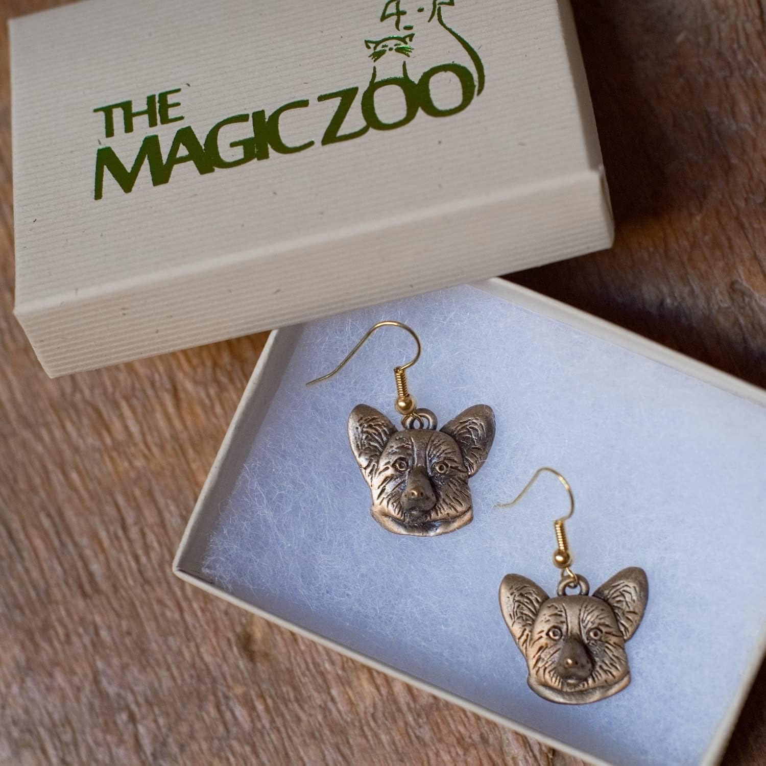 Bronze Corgi Earrings Made in America by The Magic Zoo