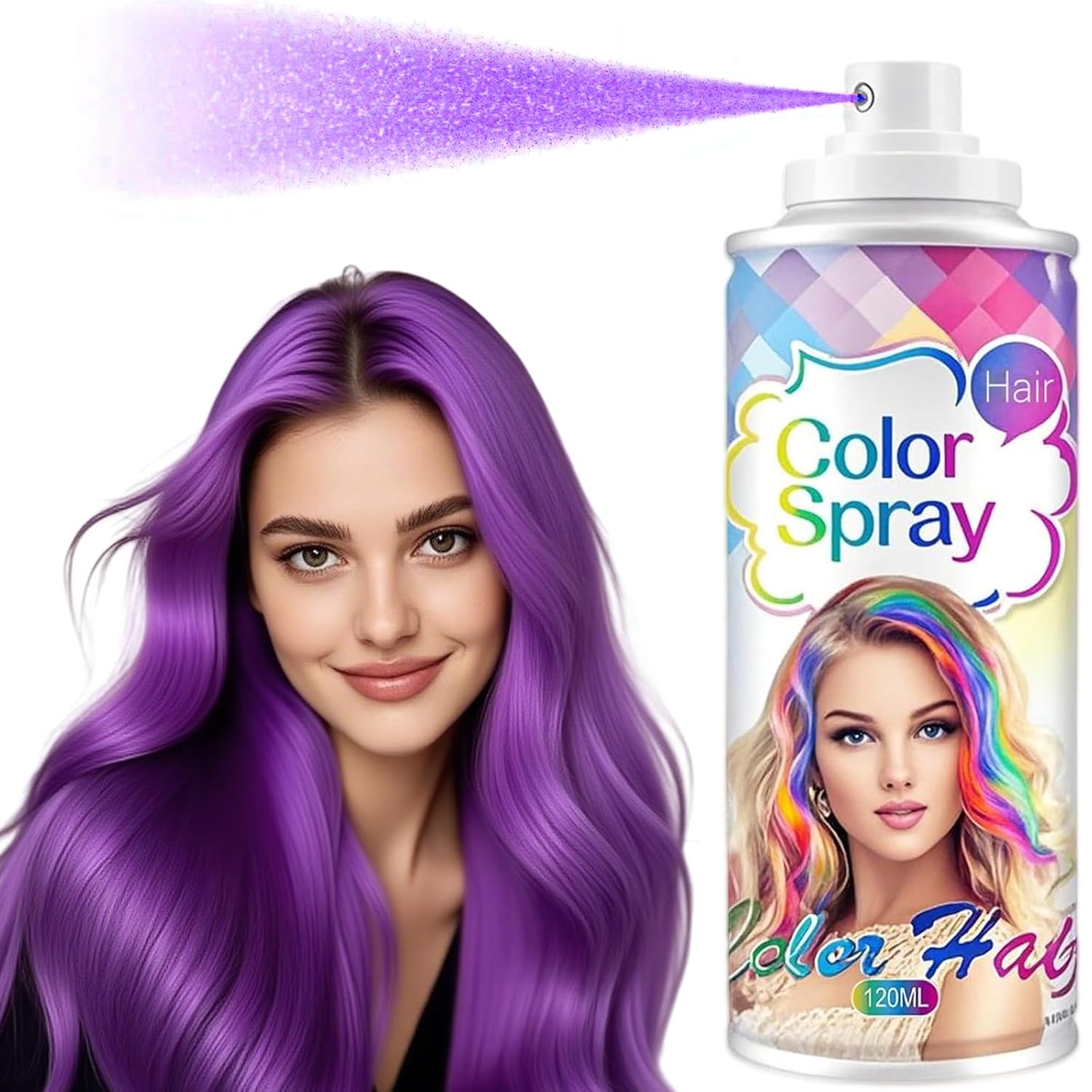 Amazon.com : Purple Hair Spray, Temporary Hair Color Spray for Kids ...