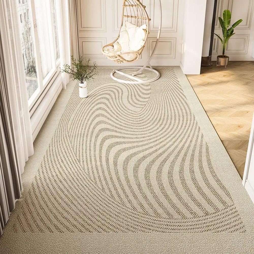 Tapis de Cuisine en PVC Cuir Grande Taille Tapis de Balcon Impérméable 50x120cm