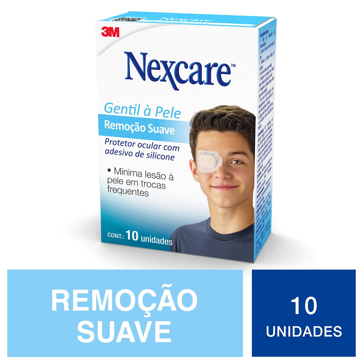 アイケア aaa303 3M, Protetor Ocular Nexcare Remoção Suave, Para Peles Sensíveis