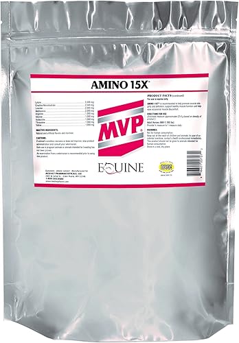 Amino 15X (1.5 lb) - Apoya la función muscular saludable, el desarrollo y las molestias musculares ocasionales en caballos