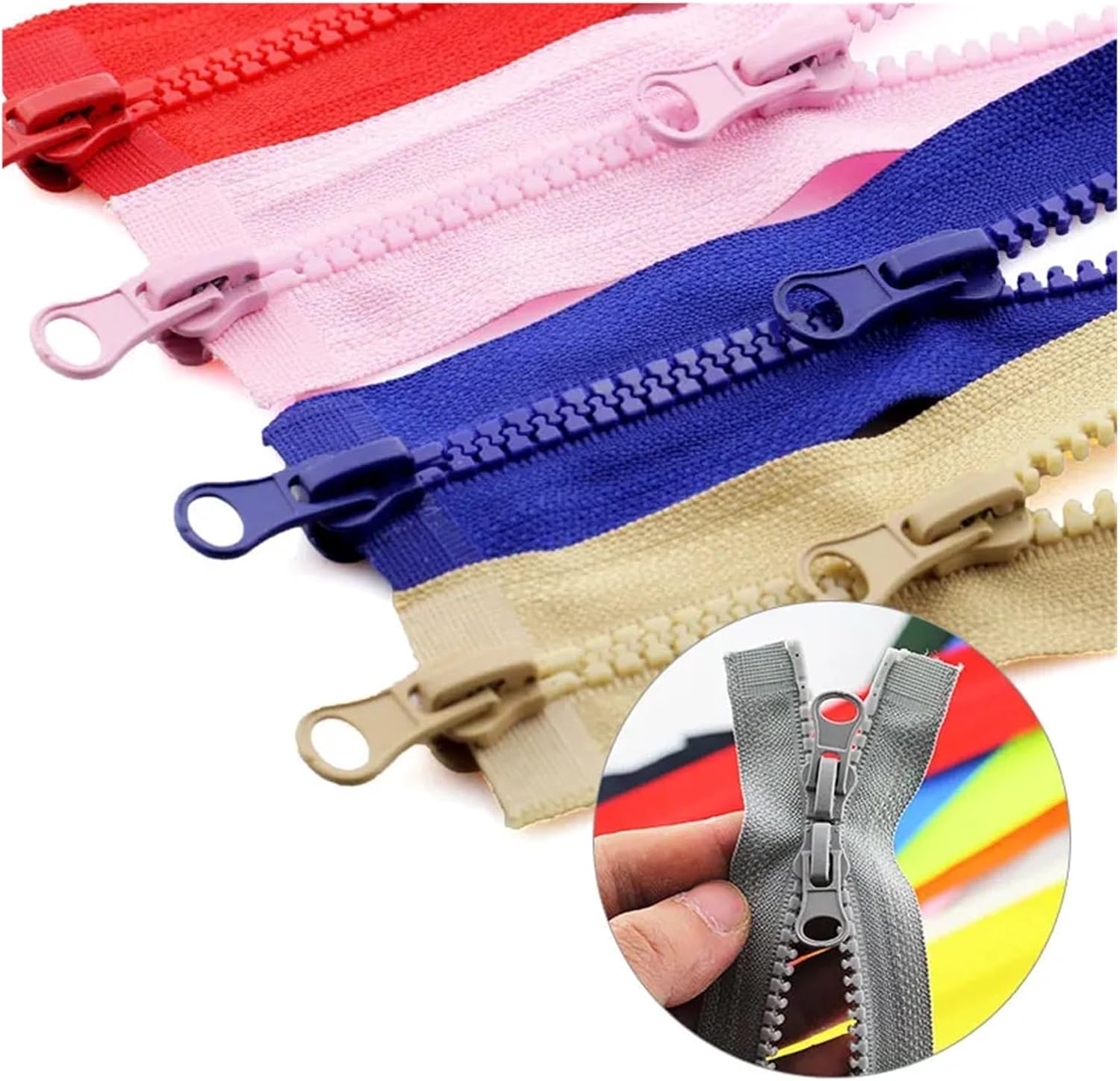 Two Way Separating Zipper 双方向ダブルスライダーオープンエンドジッパー マルチカラー 80cm 90cm(