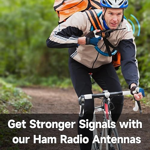 Miniatura 2 de Eightwood BNC - Antena de escáner de mano, paquete de 2 unidades de doble banda 144430 MHz VHF UHF Antena de radio aficionado flexible de 6 pulgadas