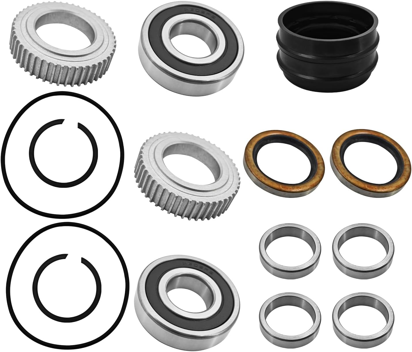 90310-50006 16PCS Rear Axle Bearing and Seal Kit Compatible with Toyota 4Runner RZN180 1996-2002 for Tacoma 1995-2004 Replace# 90520-36045 42423-20010