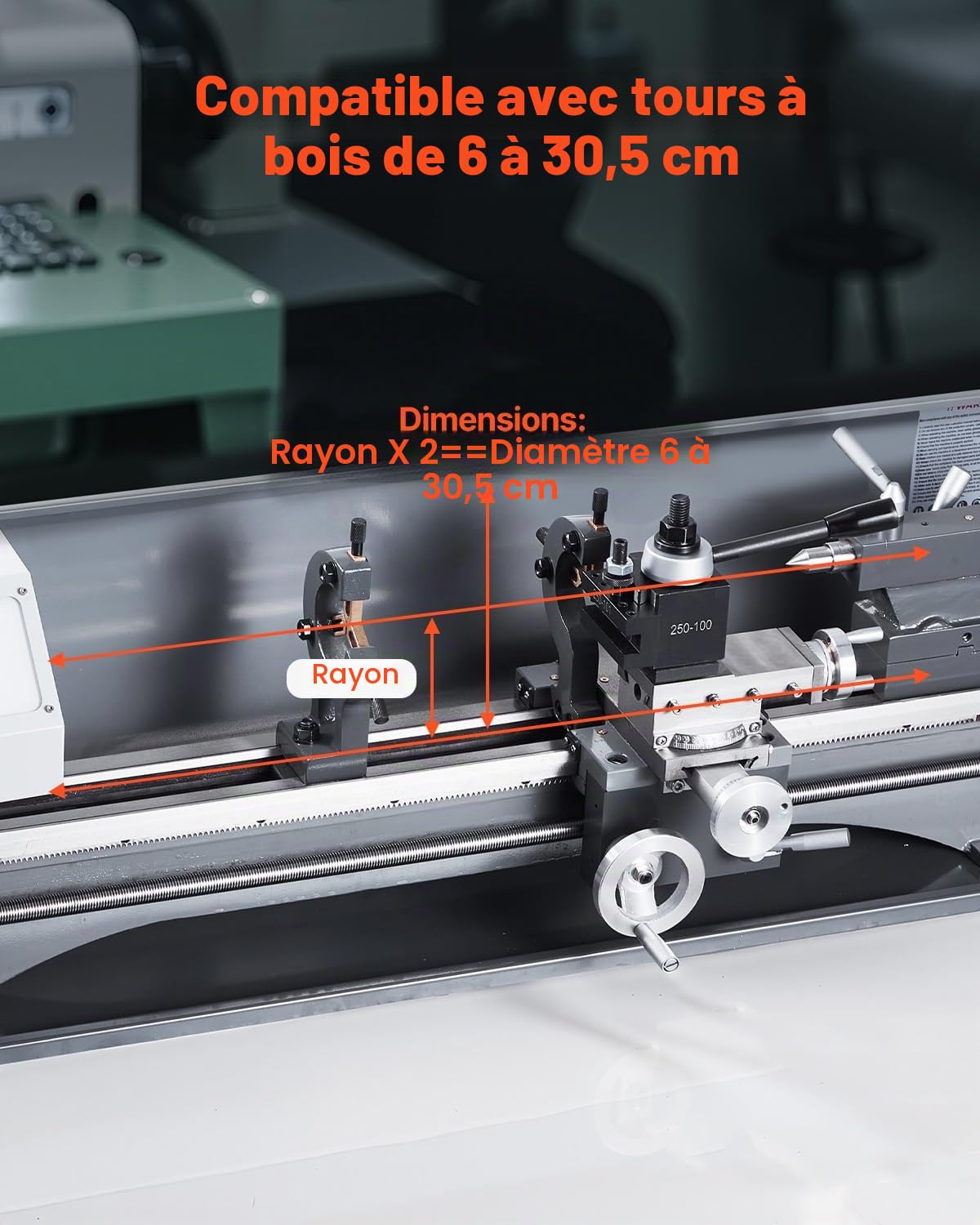 VEVOR Ensemble de porte-outil de tour à changement rapide 6 pièces pour mini-tour 152,4-305 mm acier