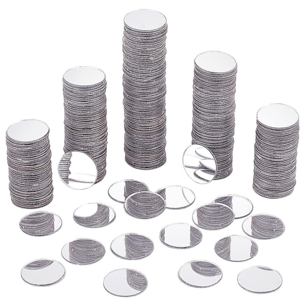Mosaico de espejo de 20 mm para manualidades, mini espejos redondos decorativos (300 uds)