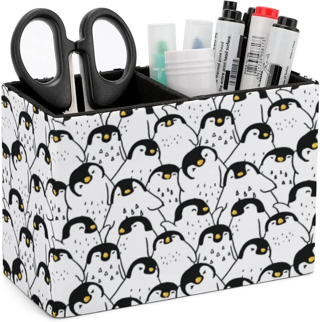 Pencil Holder for Desk, Penguin Pen Holder Storage Desktop Pen Organizer Desk Pencil