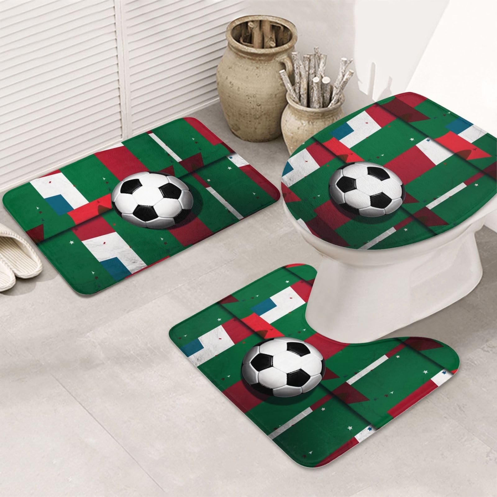 Tapis de salle de bain super doux et absorbants lot de 3 avec envers antidérapant en U