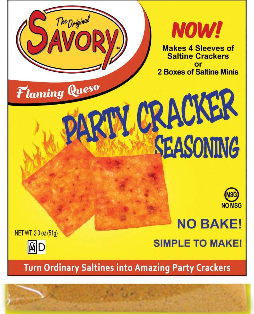 Savory Saltine Seasoning, 2.0 Ounce, Flaming Queso, 4 Pack
