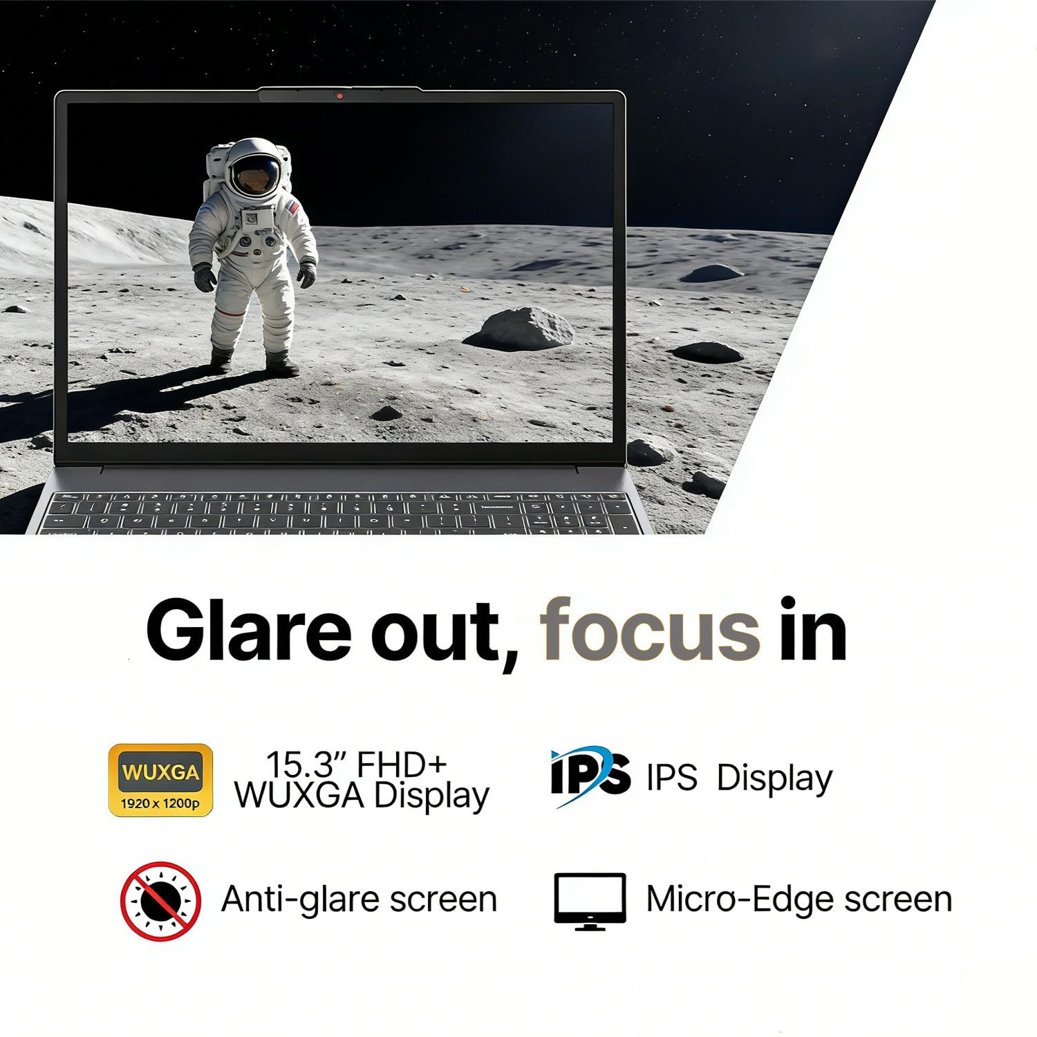 Lenovo IdeaPad Slim 3i • Edizione 2026 • Laptop WUXGA FHD da 15,3 pollici • Intel Core i7-13620H • 16 GB LPDDR5RAM • SSD PCle da 256 GB • Otturatore privacy • Dolby Audio • Chiave AI Copilot • WiFi 6