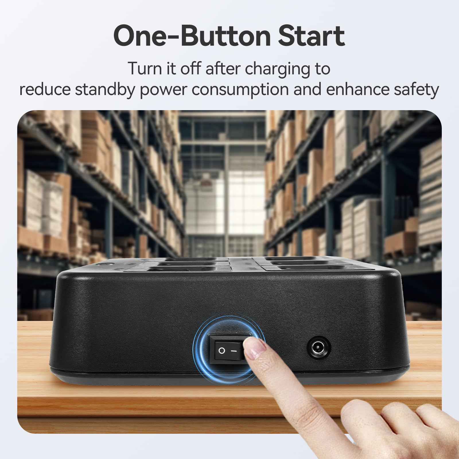 Retevis Cargador RT86 Walkie Talkie, cargador de seis vías estación de carga multiunidad, indicadores LED, adaptador CA/CC, para radio bidireccional Retevis RT86 RB89 y batería (paquete de 1)