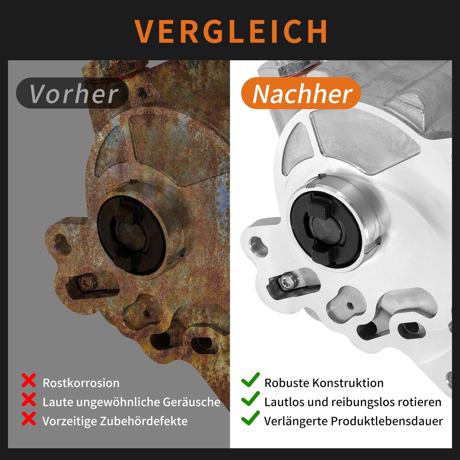 Unterdruckpumpe Kompatibel mit Aud1 A3 A4, Vakuumpumpe Kompatibel mit V-W Golf V Jetta III Pa-ssat Touran, Kraftstoffpumpe 03G145209, 03G145209C, 03G145209D