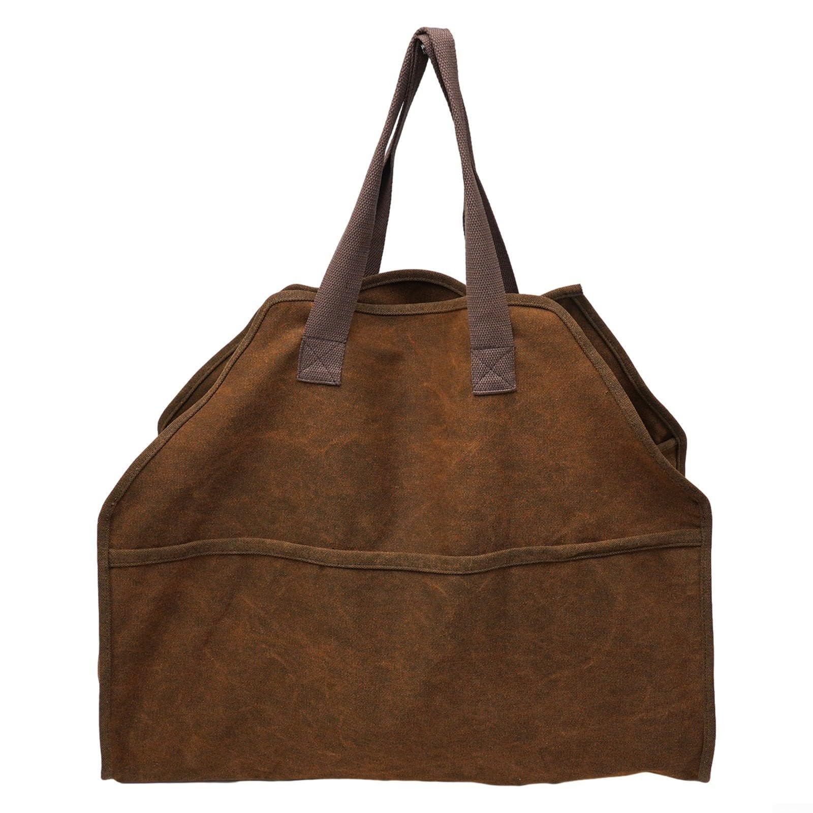 Borsa in tela per legna da ardere Cestini di legno Grande Capacità Per Portalegna da ardere Resistente Impermeabile Marrone Resistente allo Sporco Borsa Pacchetto In Legno Per Accessorio da